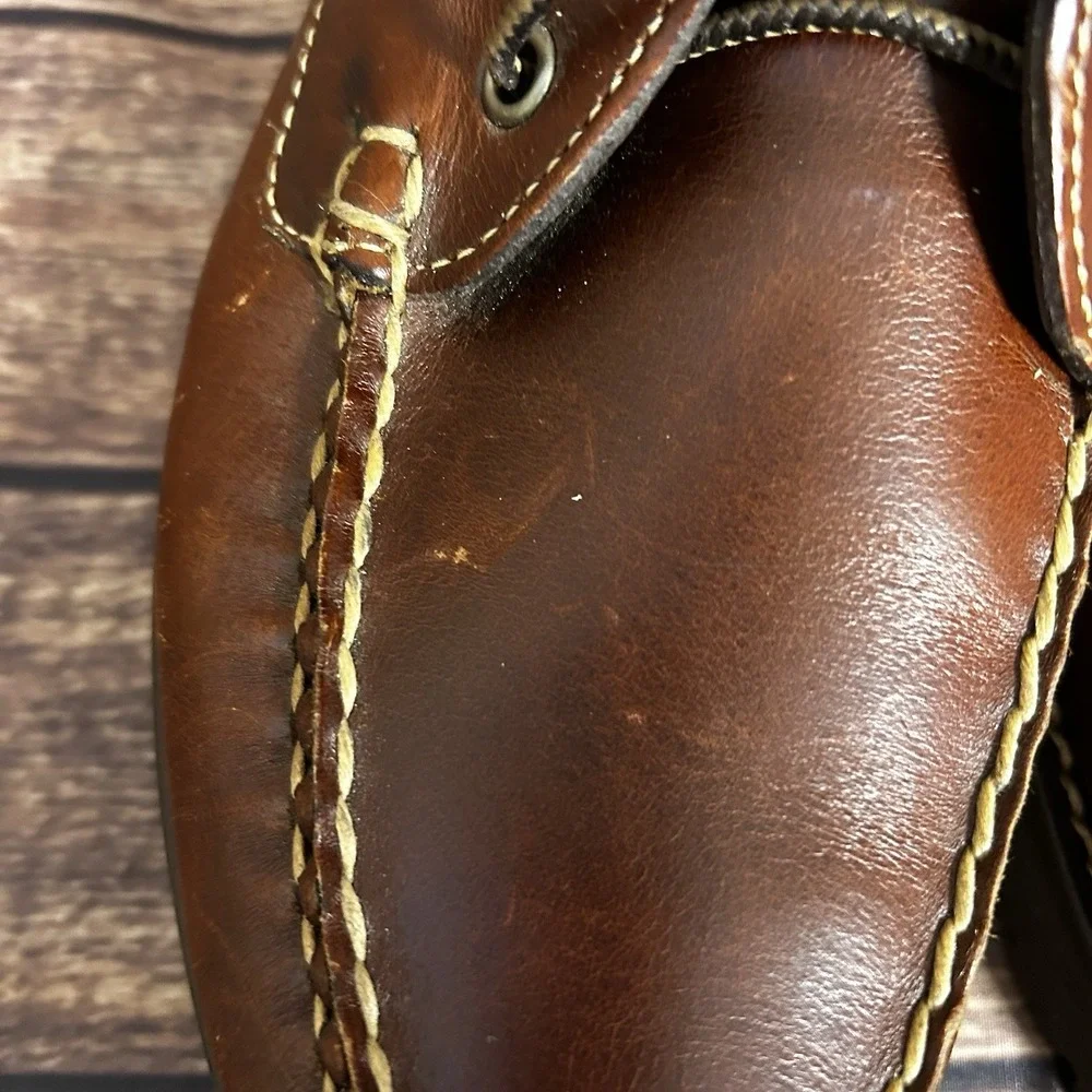 J. Crew Mens Manchester Brown Leather Lace Up Chukka Boots BS116 Size 7.5 Preppy